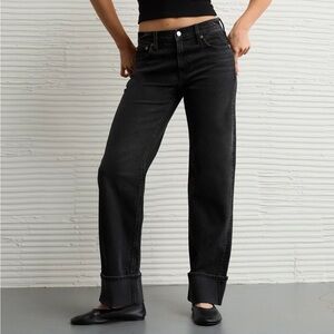 American Eagle Outfitters Black High Waisted Stovepipe Jean
